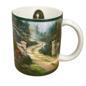 Thomas Kinkade Spring Gate Gift of Art Painting Impressionism Light Inside Mug